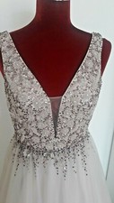 Abendkleid Unique Brautkleid Flieder Nude Hochzeit Kleid Gr. 36 NP 330 € w.NEU