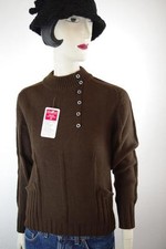 Damen Pullover braun NOS 80er True Vintage 80s Gr.M Pulli DRALON Qualitätsfasern