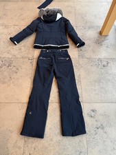 Skianzug Toni Sailer Damen , nachtblau mit weiss und schwarzen Absetzungen, 38