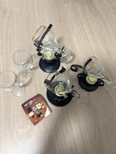 Irish Coffee Set BMF mit 3 Brennern und 5 Gläsern Sammler Retro