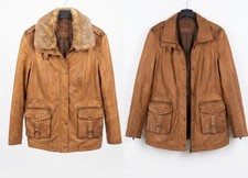 Damen Echtlederjacke Cognac