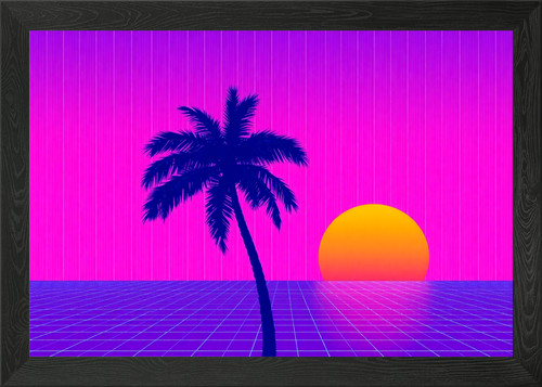 Synthwave palme gegen - palme,
