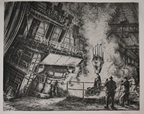 Hermann kupferschmid etching - hermann, kupferschmid:
