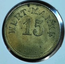 Deutschland 15 Pfennigs Wert-Marke Deutsches Reich in Stempelglanz#26/148