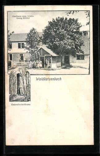 Waldkatzenbach gasthaus - ak,