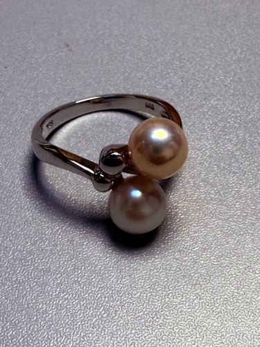 585er weissgold perlenring - 585er,