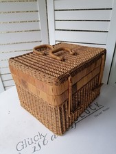 Nostalgischer Korb Deckelkorb Weidenkorb Handarbeitskorb