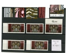 Bund Plattenfehler 1989 Schnitger-Orgel alle 5 PF postfrisch