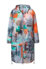 Angel of Style Damen große Größen Mantel Alloverdruck Kapuze Langarm 839198