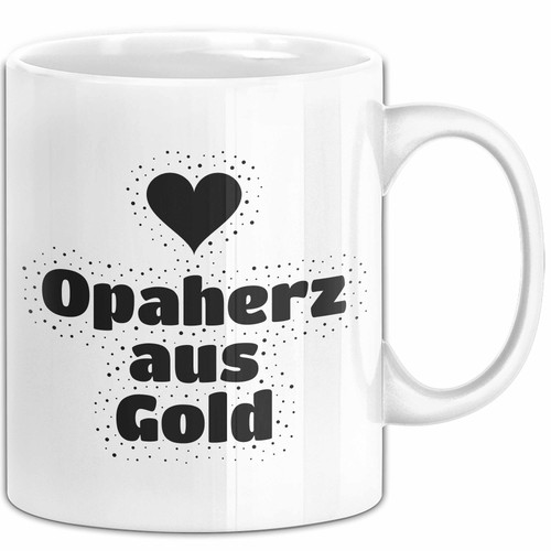 Opaherz aus gold tasse mit - aus,