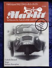Oldtimer Markt 6.1982  Goliath Dreirad, Vespa Roller, Hudson Terraplane
