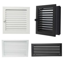 Lüftungsgitter Weiß Schwarz Warmluftgitter Kaltluftgitter Kamin Ofen Gitter     