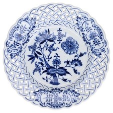 Durchbruchteller Czechoslovakia Tschechien Original Bohemia Zwiebelmuster