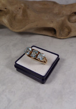 D33-83/ ausgefaller Ring 14K / 585 Gelbgold Aquamarin  Gr. ca. 67 sehr massiv