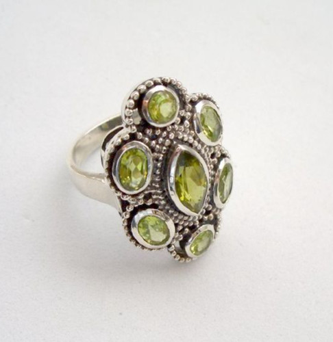 Ring mit peridot 925er - ring, peridot,