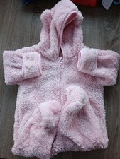 Winter Overall Baby, Größe 68, Einteiler, Kuschelig, Rosa, Teddy