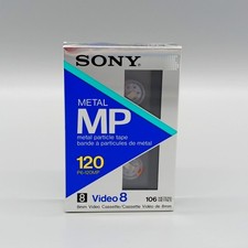 SONY Metal MP 120 Video 8 8mm Film Leerkassette Band 106 Meter P6-120MP NEU OVP