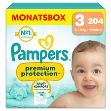 Pampers Windeln - Premium Protection Gr.3 Midi 6-10kg - Monatsbox - 204St.