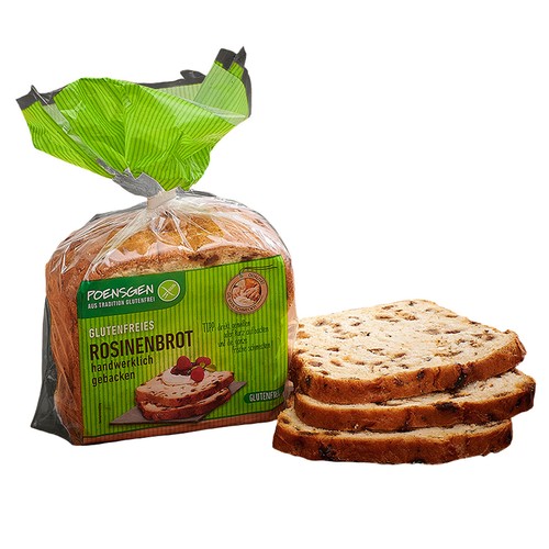 Rosinenbrot geschnitten