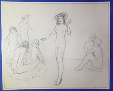 Erotische Zeichnung, um 1920