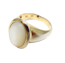 hübscher Perlmutt Ring oval