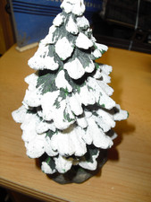 Tanne mit Schnee, Hase und Eichhörnchen 19cm Töpferei Langerwehe Top Zustand!!!