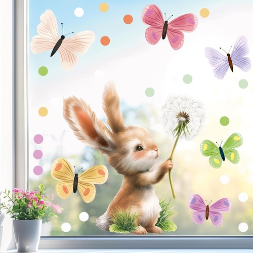 Fensterbild fensterdeko hase - fensterbild,