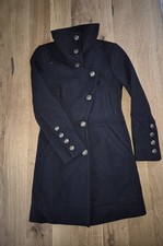 DRYKORN Mantel * Gr.36,S * Elegant, Tailliert, Uniformmantel, Wollmix, Schwarz 