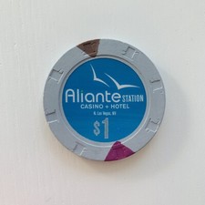 Aliante 1 poker chip - , $1
