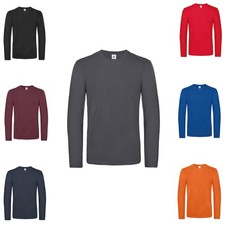 B&C T-Shirt E190 Long Sleeve / Unisex Herren Langarm T-Shirt bis 4XL
