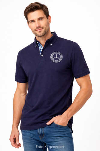 Mbig herren polo - polo, blau