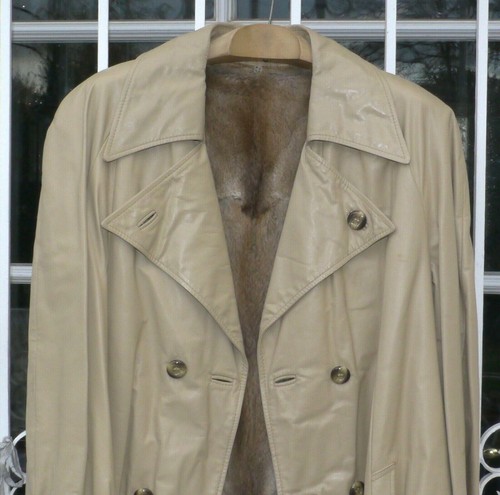 Knielanger glattledermantel - ,