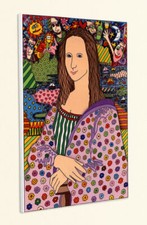 The Mona Lisa Porträt PopArt Malerei Blumen Kunstdruck Poster Rizzi Platte 35