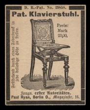 Alte Werbung Reklame 1890 Pat