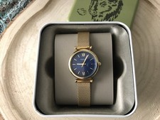 Damen Uhr Armbanduhr Fossil Carlie Mini Quarz Gold Blau