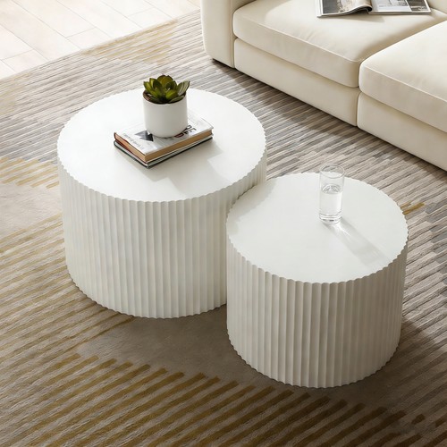 Runder couchtisch 2er set - runder,
