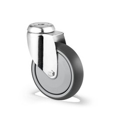 Tente 4 x Lenkrolle Stahlblech 125 mm 100 kg Rückenloch Totalfeststeller