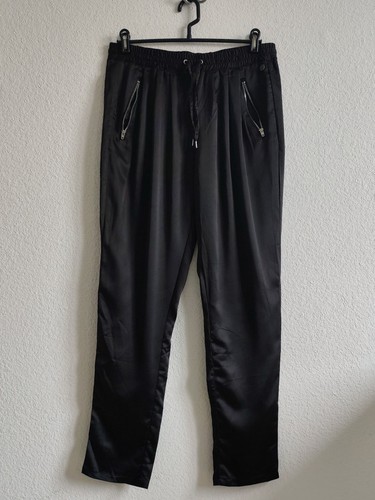 Hose schwarz satin teddy - hose,