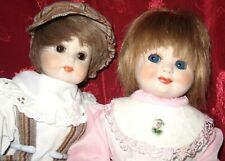 2 x "M.Wenke" Sammelpuppen Googlies 1980, 30 cm, Porzellankopf, Made in Germany