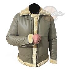 Herren Lammfell Fell Echt Schaf Leder Jacke - Flieger Warm & Stylisch Wear