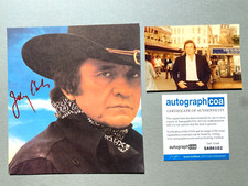 JOHNNY CASH (†2003) In-person signed Vinyl-Bild 20x23 Autogramm COA ACOA + Foto