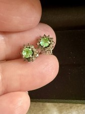 Emerald, Champagner Diamanten Ohrringe Sterlingsilber 925