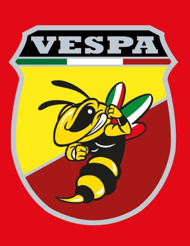 Vespa emblem kaskade aufkleber - vespa,