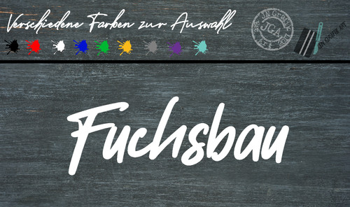 Aufkleber fuchsbau fun - aufkleber,