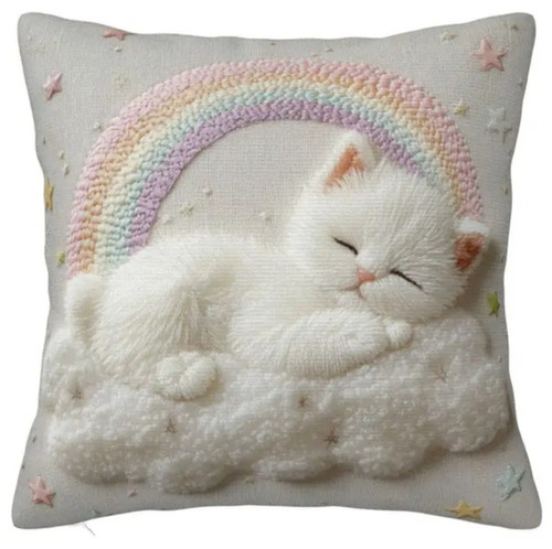 Kissenbezug katze schlafend - kissenbezug,