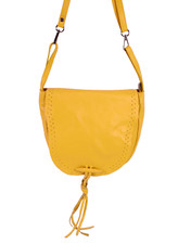 Tasche leder suede gelb saddle - tasche,
