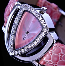 Tavolino Designer Damen Armband Frauen Uhr Rosa Silber Farben Strass LDR202