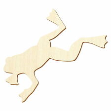 Springender Holz Frosch - Deko