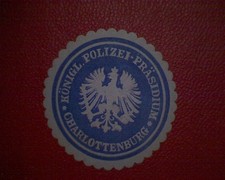 Siegelmarke Königl.  Polizei- Präsidium  Charlottenburg  