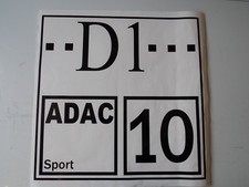 1 x Motorsport Startnummer D1